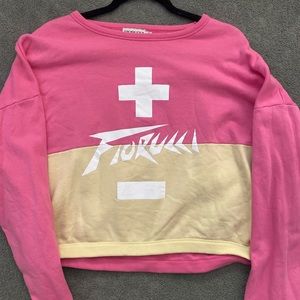 VINTAGE FIORUCCI CREWNECK SWEATSHIRT PINK + CREAM